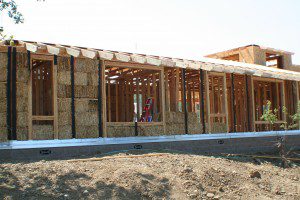 Straw Bale House Under Construction