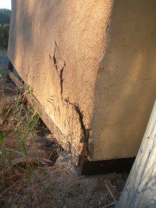 plaster failure on straw bale wall