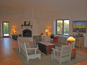 Straw Bale House Living Room