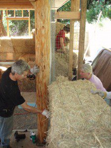 Adding straw bale walls to a timber frame house
