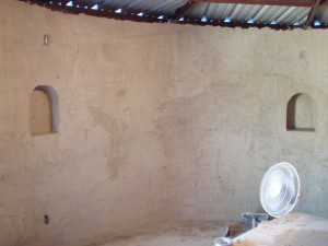 Two Niche on plastered straw bale wall