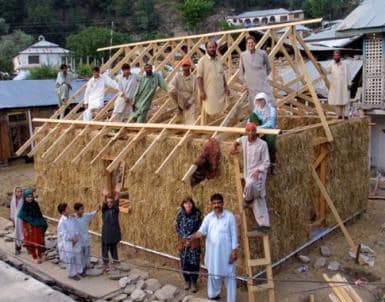 Pakistan straw bale house