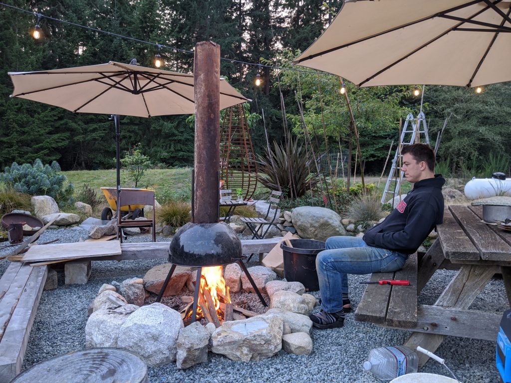 Sara Built That Outdoor Fireplace at the Applegate Cottage