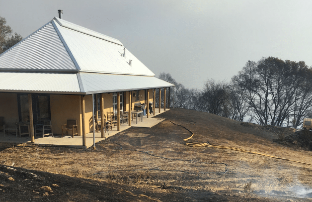 Redwood Valley Straw Bale house wildfire