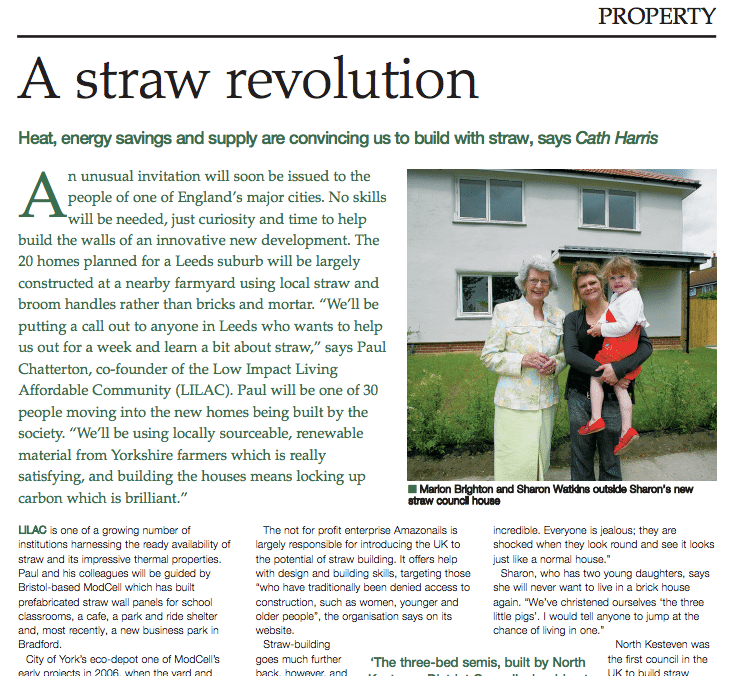 straw revolution article clipping