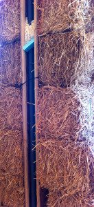 Vent LIne in straw bale wall