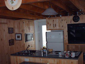Kitchen in a straw bale house