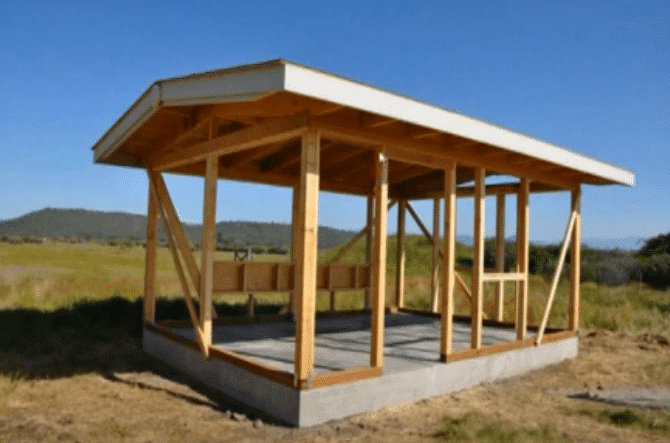 framing of small straw bale structure