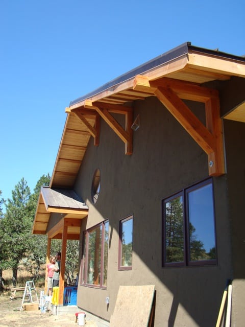 straw bale house exterior